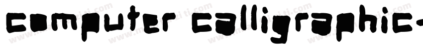 computer calligraphic字体转换